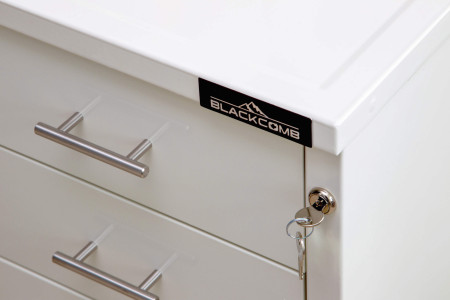BLACKCOMB 3-drawer Steel Cabinet, Ivory